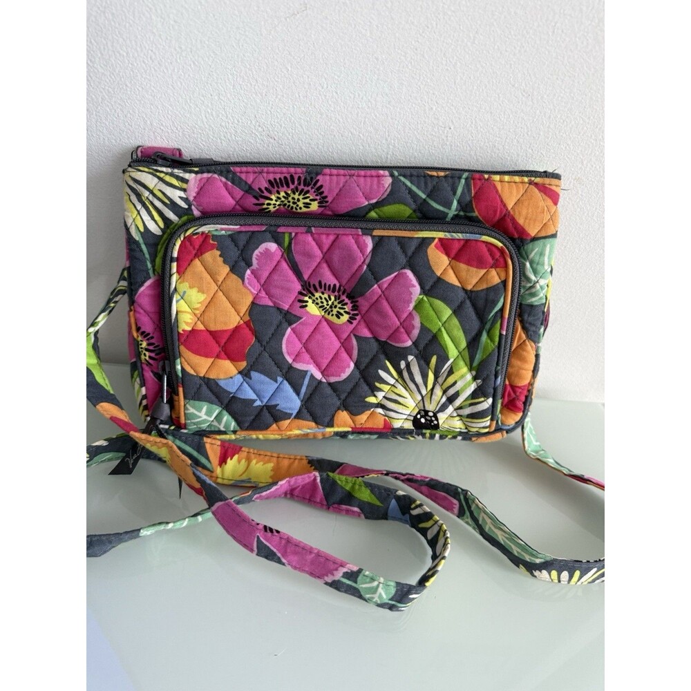 Vera Bradley Floral Quilted Crossbody Bag Multicolor Shoulder Purse